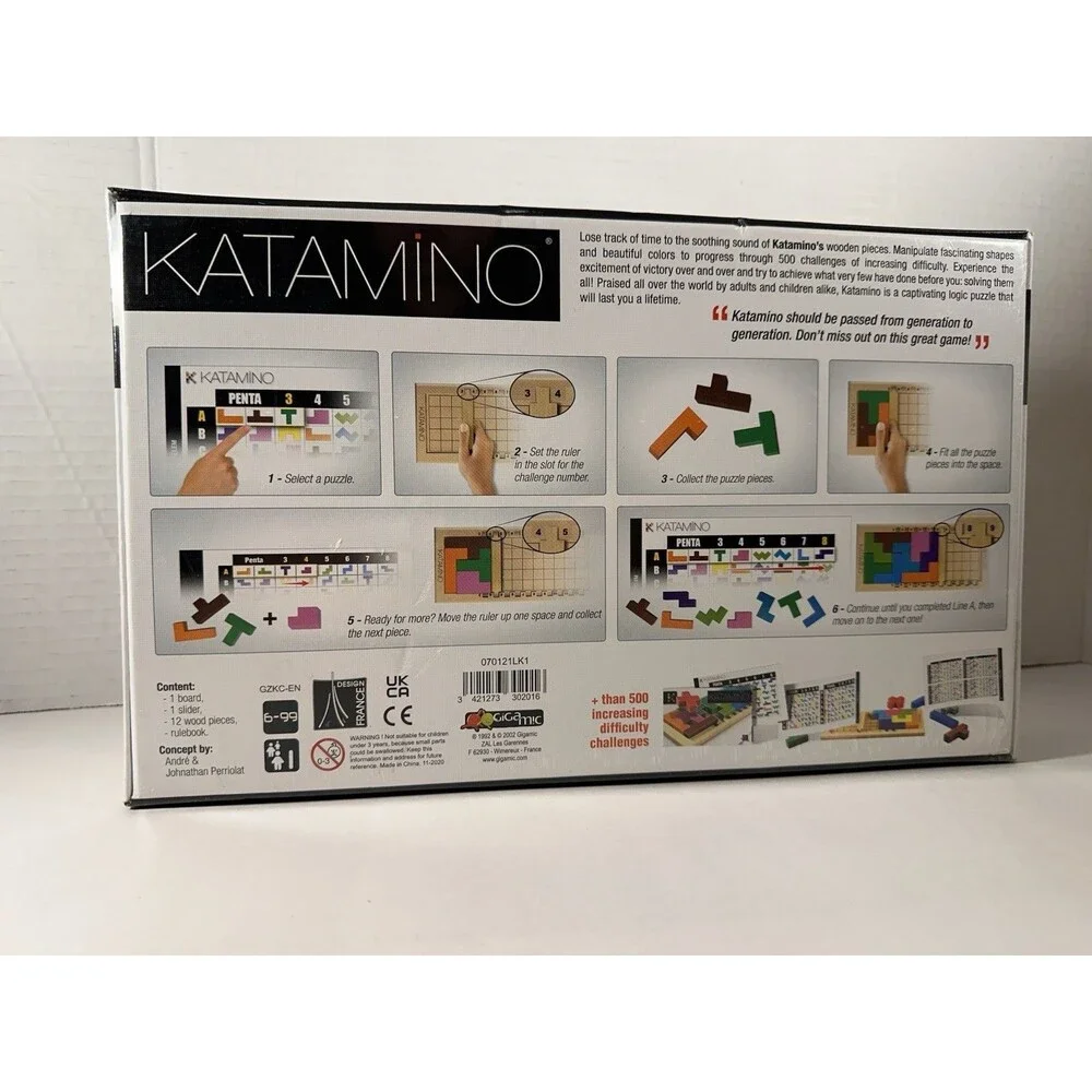 Katamino - Wooden Logic Puzzle Game - More Than 500 Challenges - Factory Sealed!